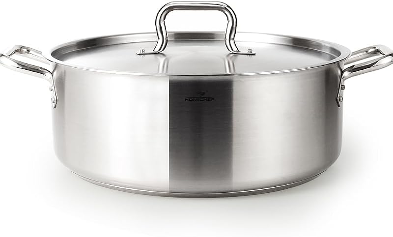 Sartén estofado acero inox 19qt sin níquel pulido mate