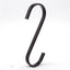 12 Ganchos S Acero Cromado Negro 4.5" para Utensilios