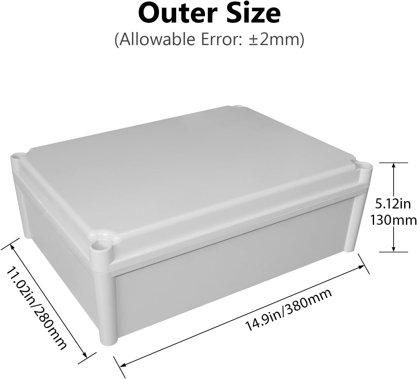 Caja conexiones IP67 plástico ABS al aire libre