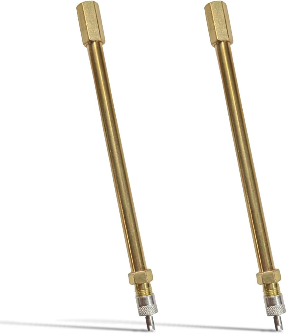 2 Adaptadores Válvula Neumático 5.5pulg Latón Orificio Recto
