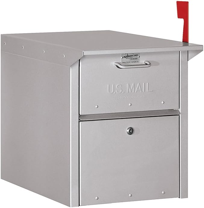 Cofre de correo color plateado
