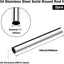 2 Tubos Acero Inox 1pulg 16pulg Largo Metal Redondo