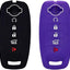 Funda silicona llavero Nissan con 5 botones negro y morado