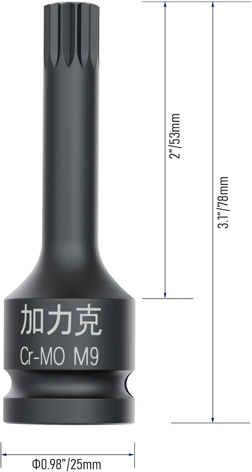 Adaptador enchufe métrico xzn 3 pulg acero cr-mo negro