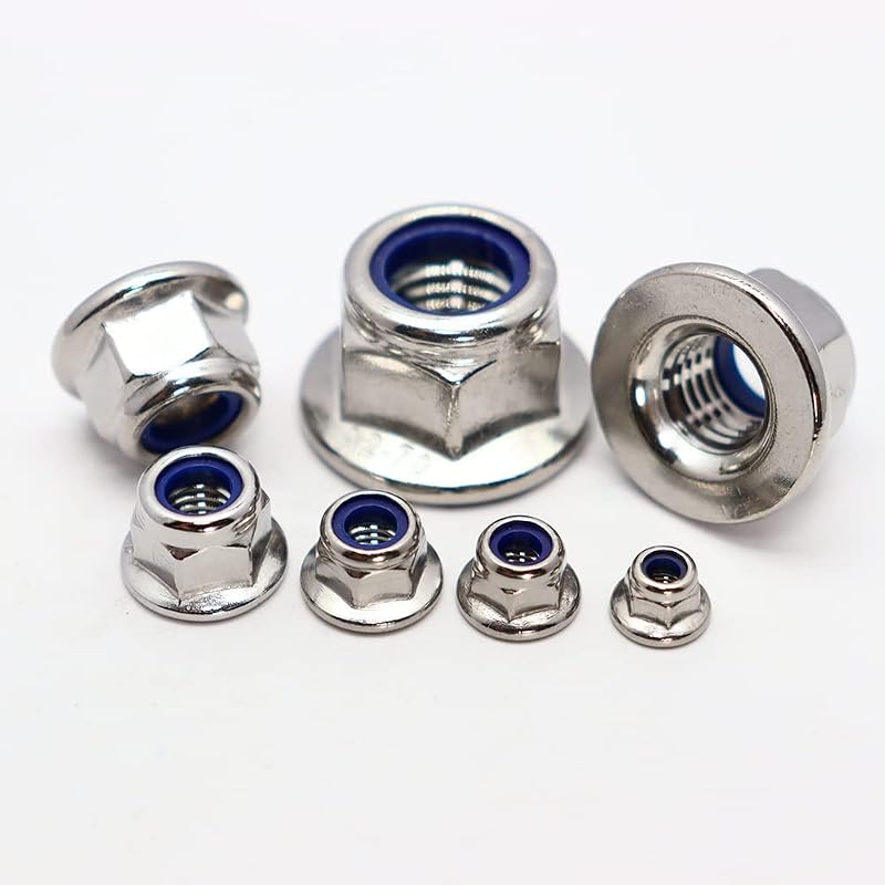 Tuercas bloqueo nylon 12 pzas acero inox M10x1.5mm