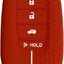 Funda llave coche 4 botones silicona para CRV Civic HRV Rojo