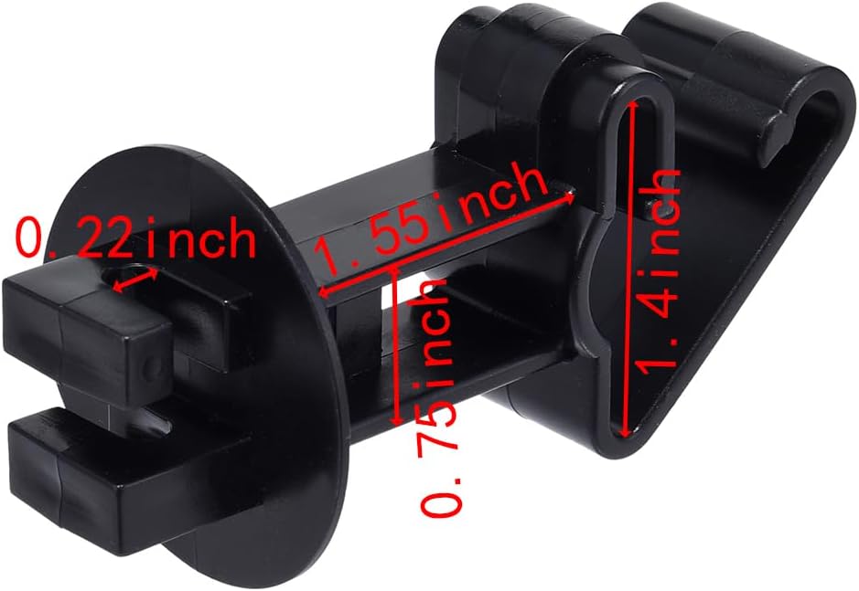 Aisladores poste T alambre eléctrico valla 50" negro