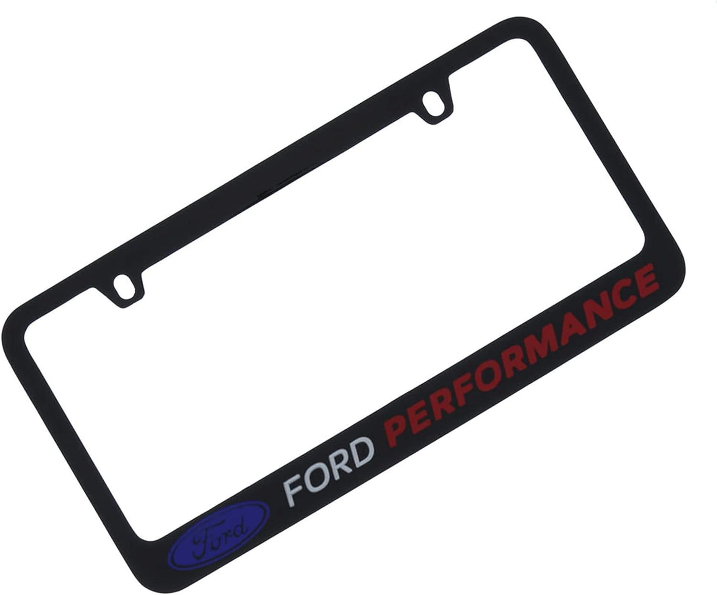 Marco matrícula grabado Ford Performance negro