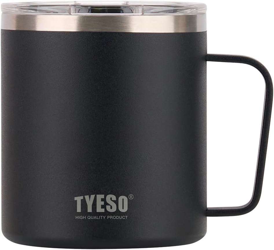 Taza térmica acero inox 14oz con tapa enfriamiento negro