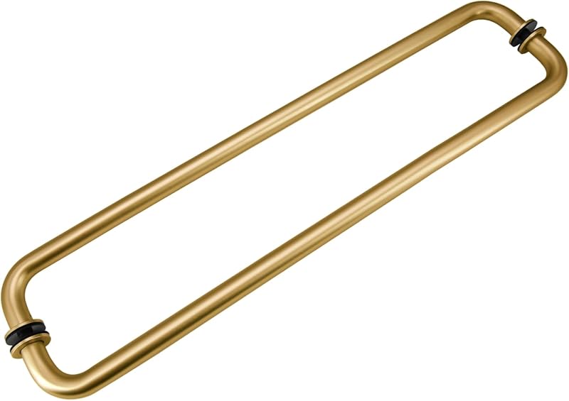 Puerta ducha redonda acero inox 24" acabado dorado satinado