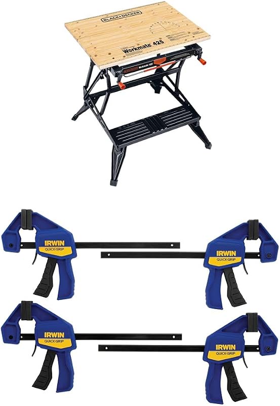 Banco trabajo portátil con abrazaderas IRWIN 6pulg set 4