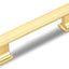 10 Manijas Gabinete Oro Cepillado 4-3/4"