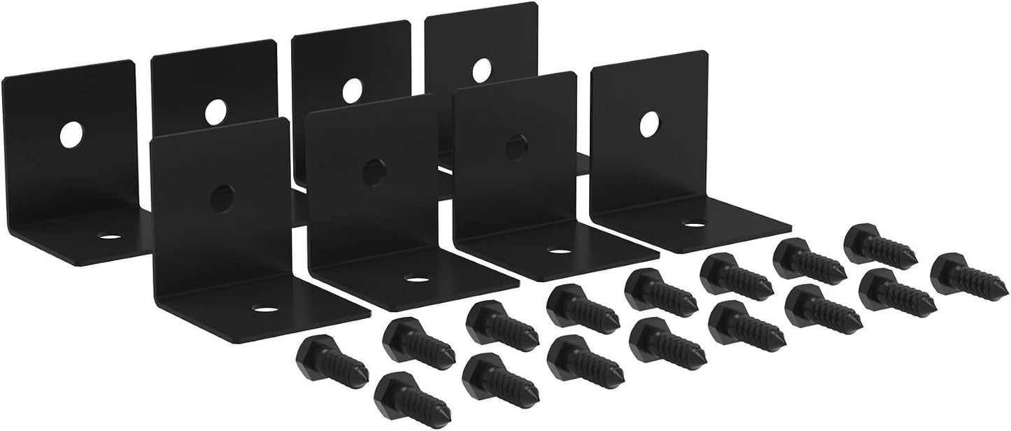 Soportes esquina elevados para cama jardín metal negro