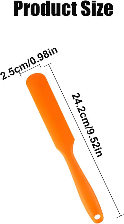 4 Espátulas Silicona Calor Resistente Mango Largo Sin BPA