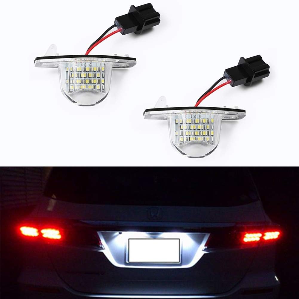 2 Pzas LED Placa Lámpara Honda Jazz CR-V Blanco