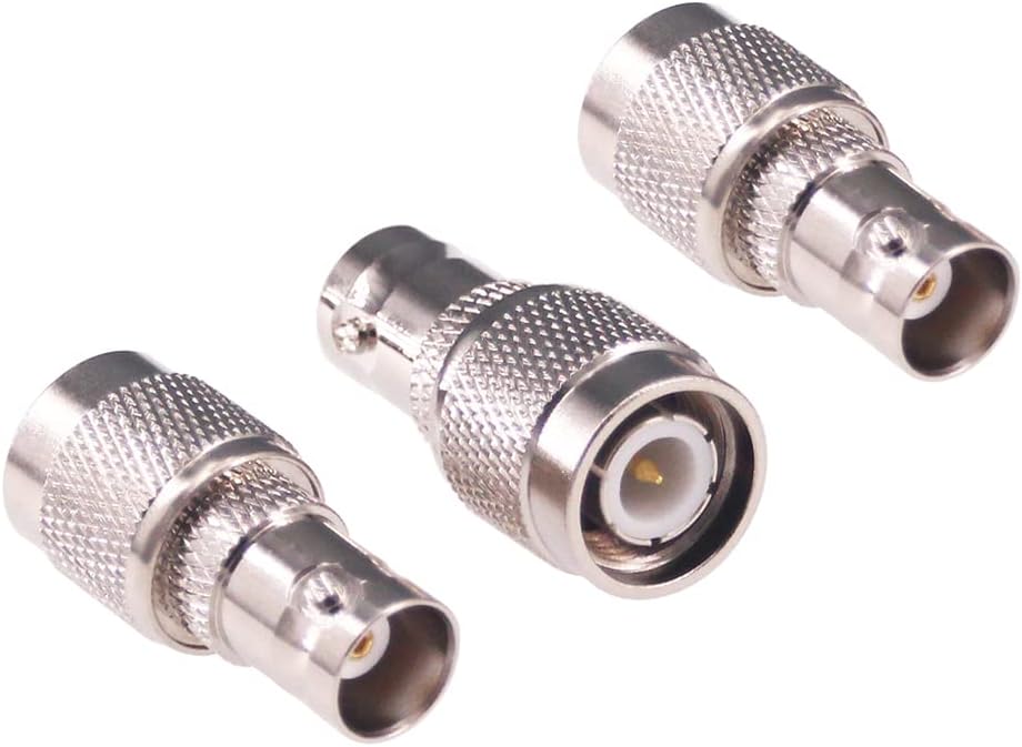 3 Pzas Adaptador TNC Macho a BNC Hembra RF