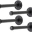Perchero flotante tubo negro 8" pared set 4