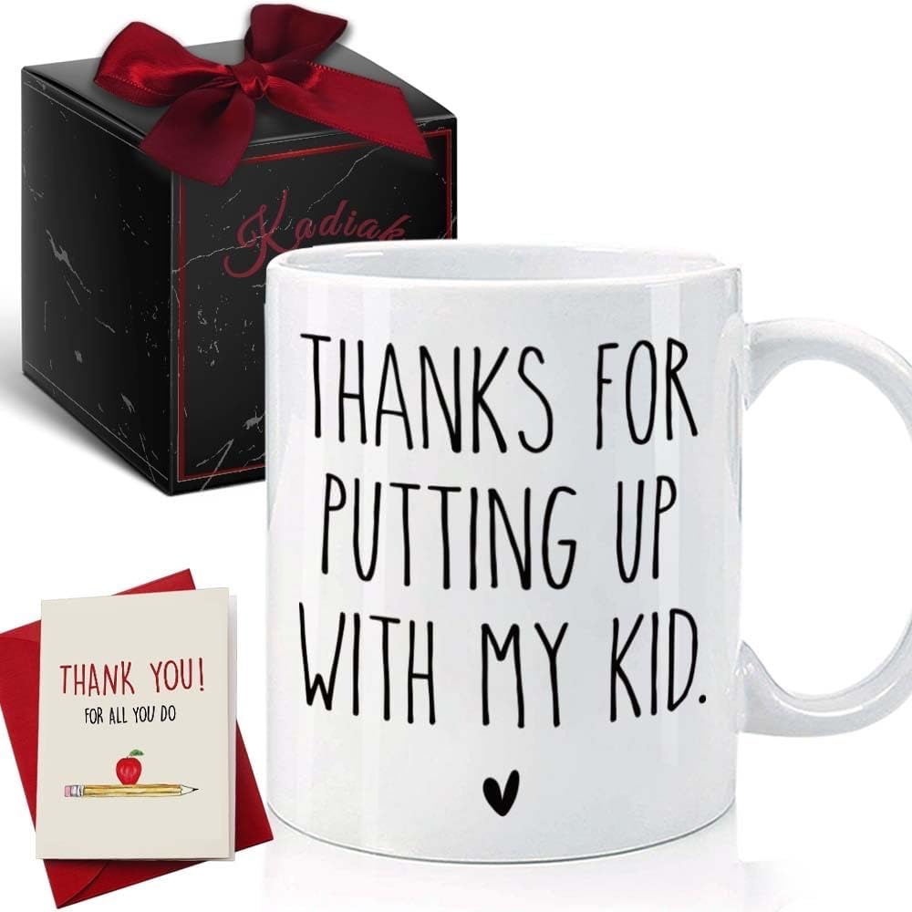 Taza café 11oz gracias profesor texto inglés regalo jubilado