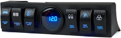 Panel interruptor LED comp Jeep JK 09-18 azul