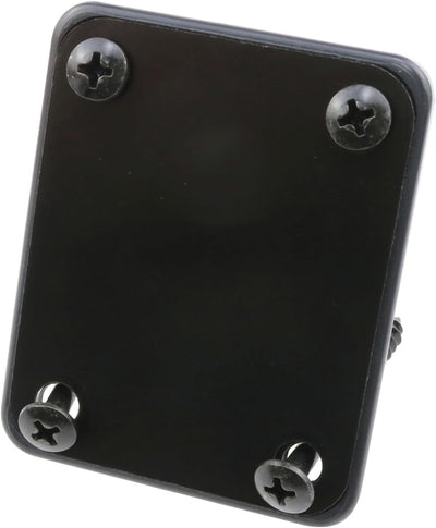 Placa cuello guitarra metal comp. Strat Tele estilo bajo negro