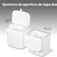 Cubo basura bajo mostrador 7L tapa doble blanco