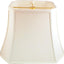 Pantalla lámpara rectangular esquinas cortadas 6x11" Blanco