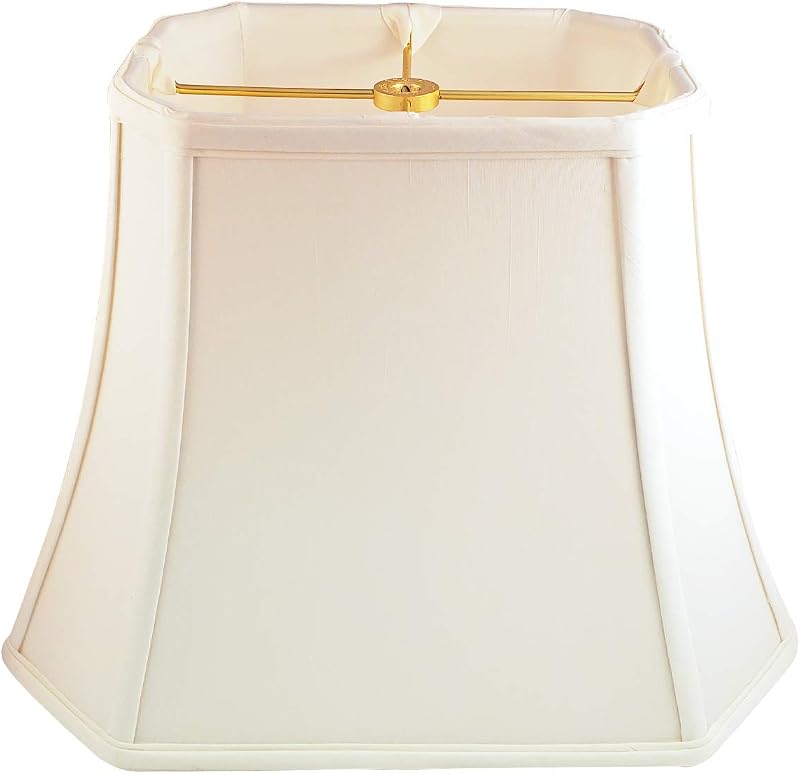 Pantalla lámpara rectangular esquinas cortadas 6x11" Blanco