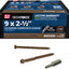 Tornillos cubierta compuesta T-17 marrón 9x2.5pulg caja 1
