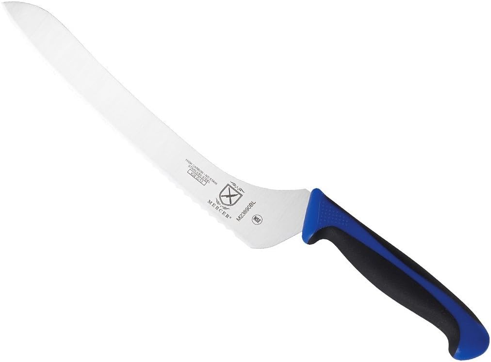 Cuchillo pan 9pulg borde ondulado color azul