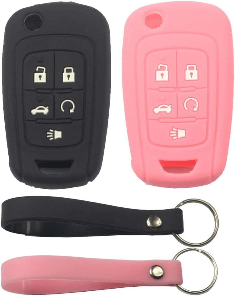 2 Fundas Silicona Goma 5 Botones Abatibles Sin Llave Negro