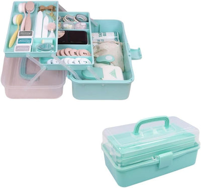Caja almacenamiento arte manualidades con asa