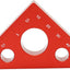 Regla triangular aluminio 45 grados 2.559pulg rojo