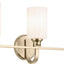 Lámpara tocador 24pulg 3 luces vidrio ópalo bronce baño