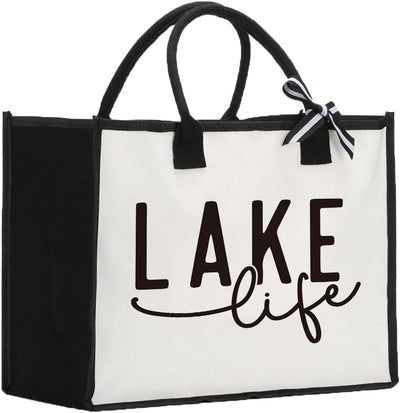Bolsas tote Lake Life para mujer regalo casa