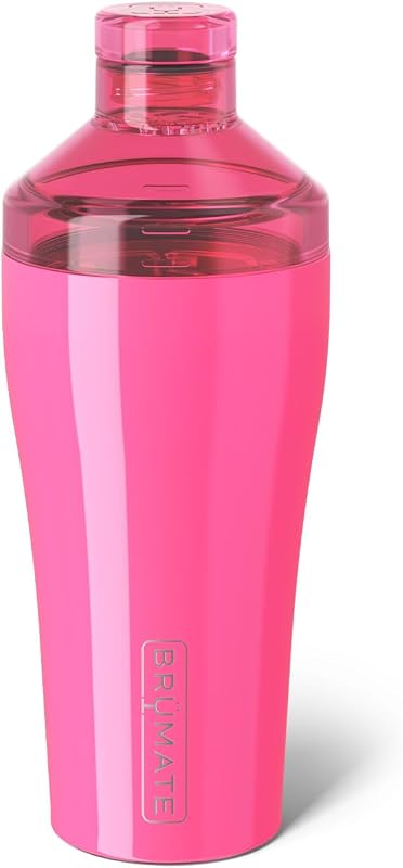 Coctelera acero inox aislada 22oz sin fugas rosa neón