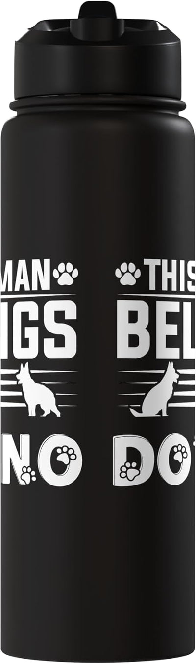 Botella de agua acero inoxidable aislada para perro Domino