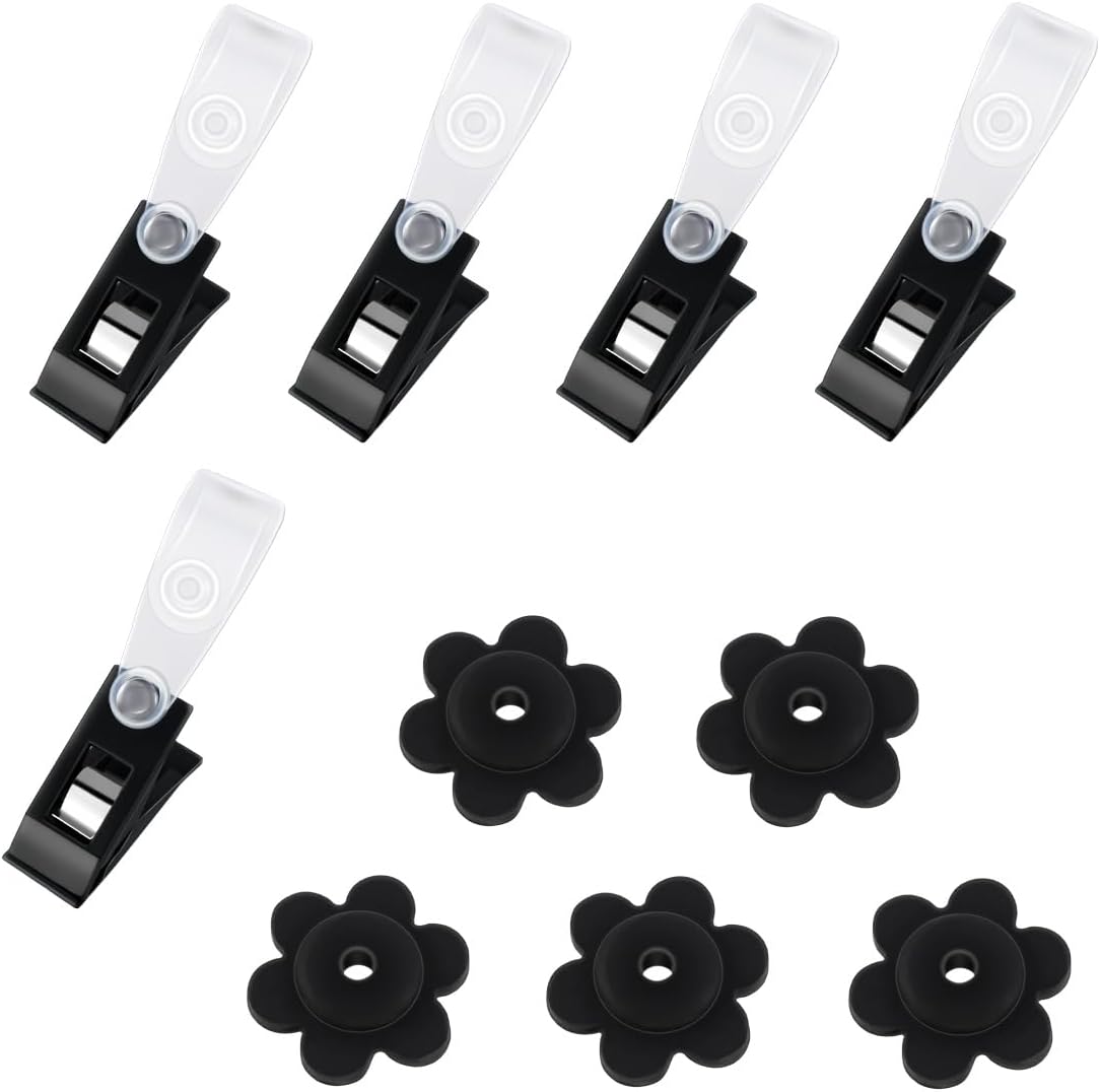 Tapones goma para bandera jardín paquete 10 pzas clips antiviento