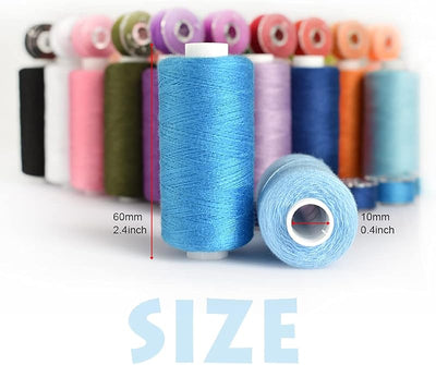 Kit 72 Bobinas Hilo Coser 360yd Poliéster con Estuche