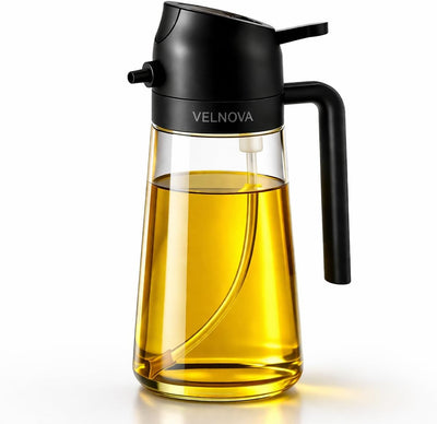 Pulverizador de aceite de oliva vidrio 16 oz rociador transparente