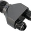 Adaptador Y aluminio -12 AN macho a 2 x -10 AN negro