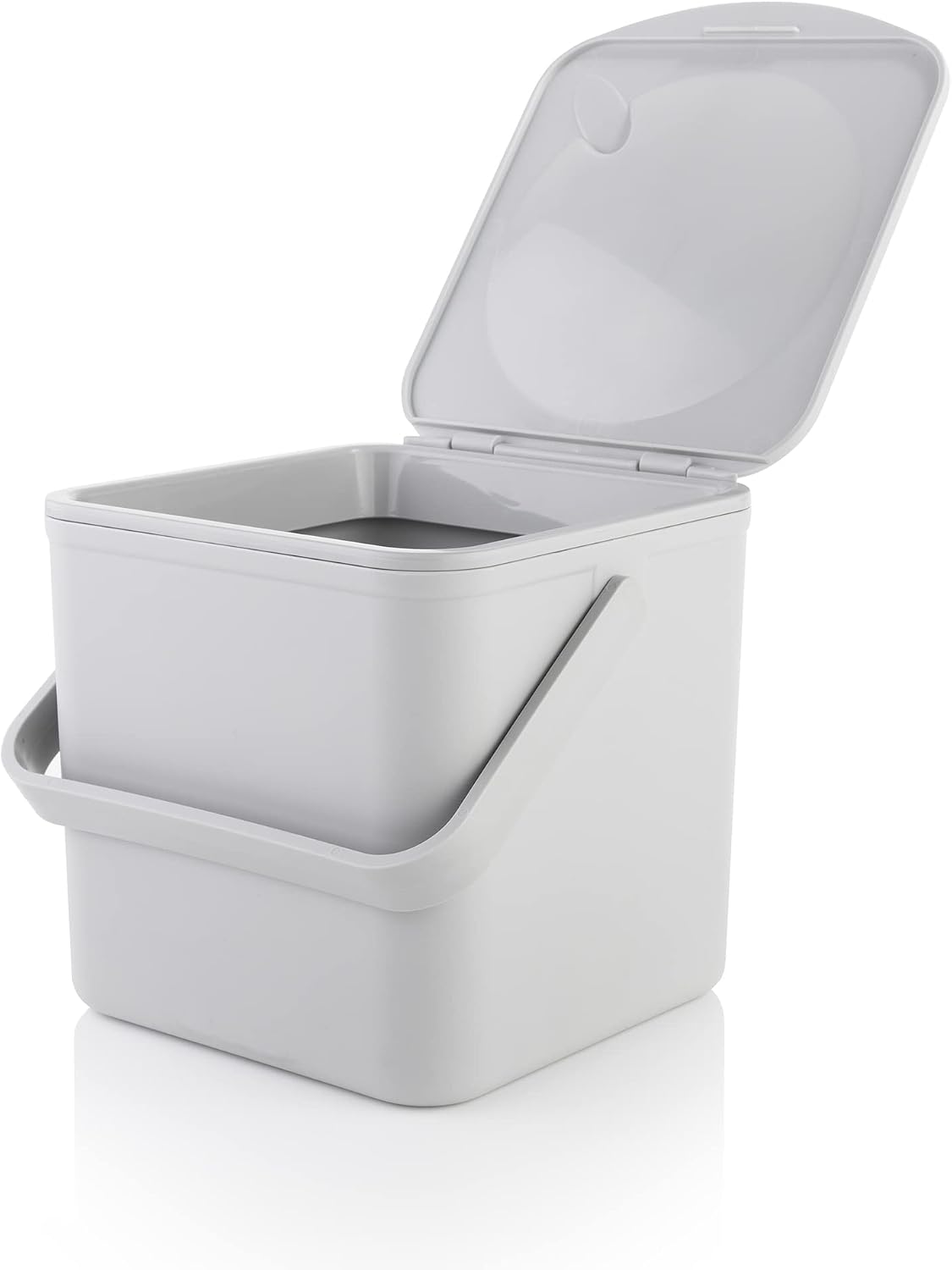 Contenedor compost cocina 3.5L gris claro fácil limpieza
