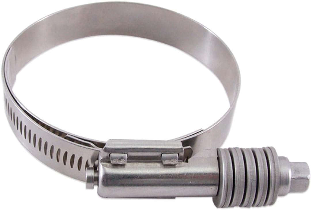 Abrazadera engranaje helicoidal tensión constante 57-79mm Plata