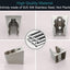 Soporte ducha mano acero inox 304 doble ranura