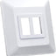 Base interruptor doble placa frontal blanca