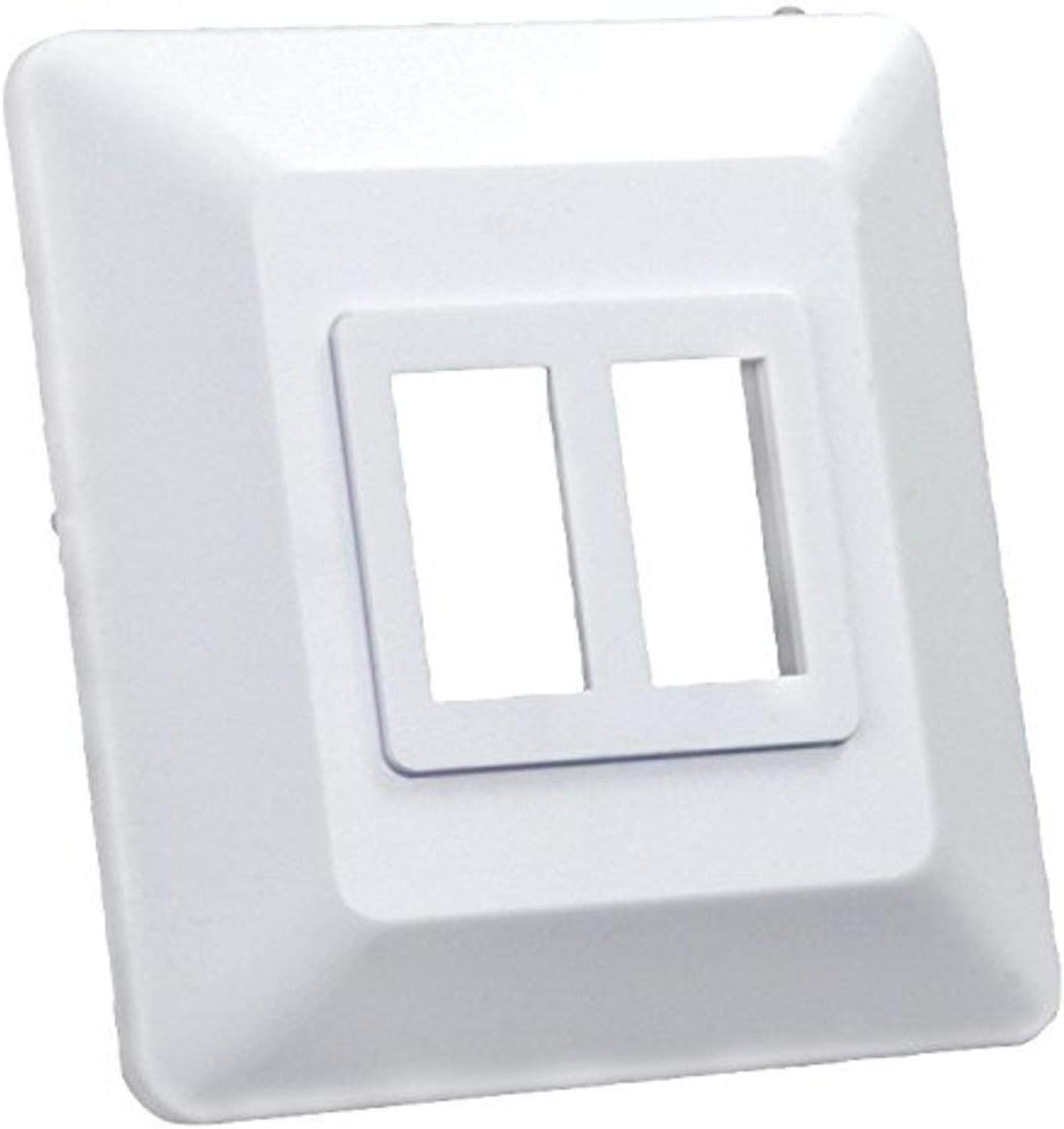 Base interruptor doble placa frontal blanca