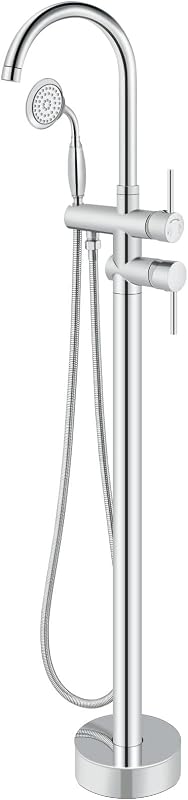 Grifo bañera suelo ducha alto flujo cromado