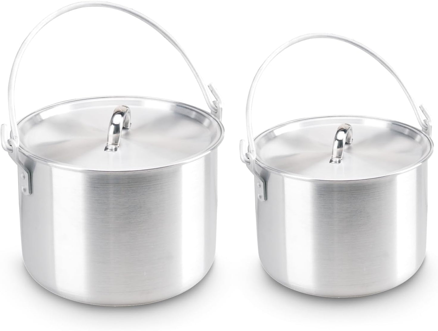 Set ollas aluminio anidadas con tapa 4L 8L 12L