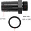 2 Unids Adaptador Manguera Aluminio Negro 19mm