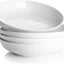 Set 4 Cuencos Cerámica Blanca 8.5pulg 30oz Apilables