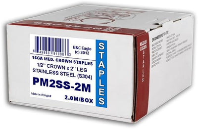 Corona mediana acero inox 2x1/2 pulg grapas construccion